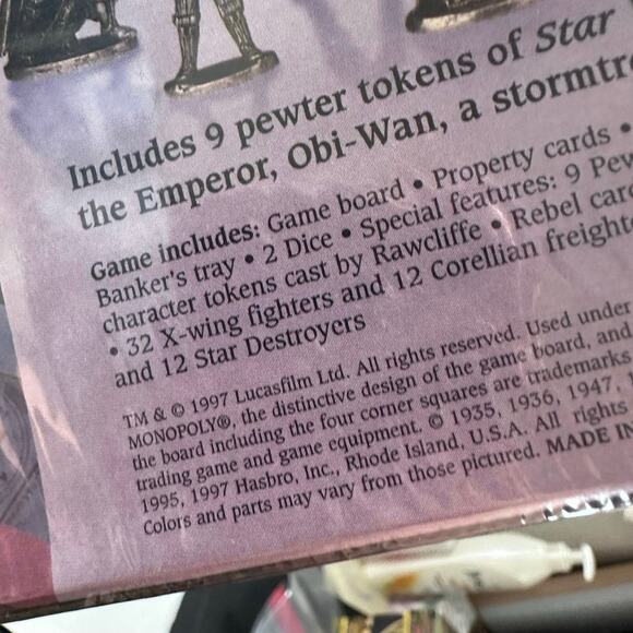 Vintage 1997 new star wars classic trilogy edition monopoly - Picture 3 of 6
